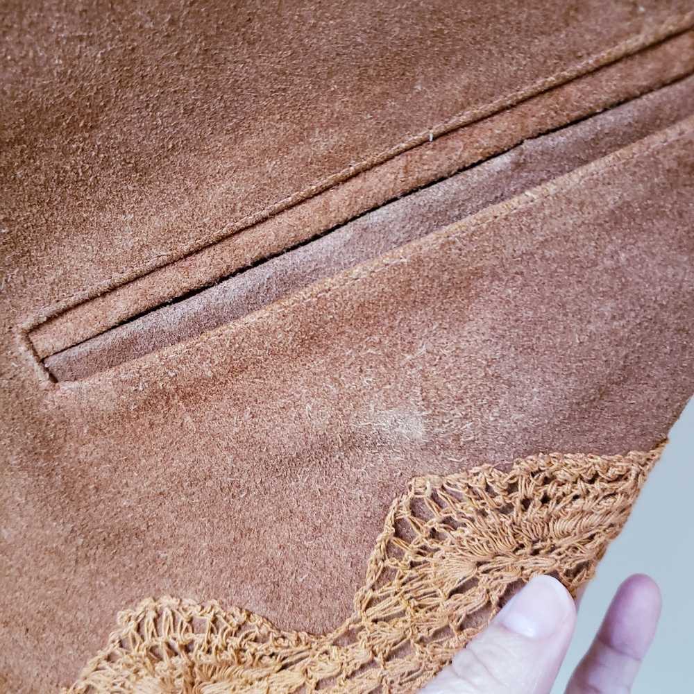 Vintage Mona Mode Tan Leather Vest - Picture 7 of 11